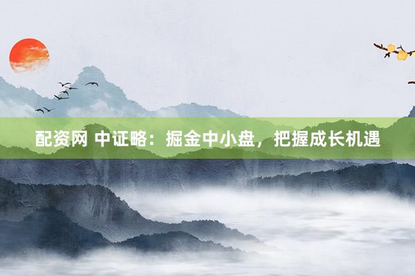 配資網(wǎng) 中證略：掘金中小盤，把握成長(zhǎng)機(jī)遇