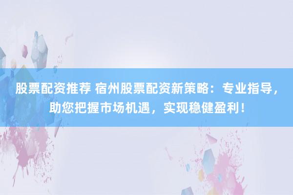 股票配資推薦 宿州股票配資新策略：專業指導，助您把握市場機遇，實現穩健盈利！